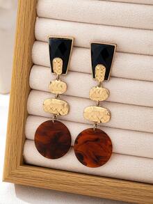 1 Pair Retro Sexy Leopard Print Minimalist Versatile Long Dangle Earrings - Multicolor - View 8