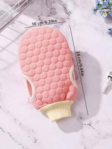1pc Double-Sided Bath Towel/Glove, Gentle On Skin, Multi-Functional Bath Towel/Honeycomb Bath Gloves - Multicolor - View 5