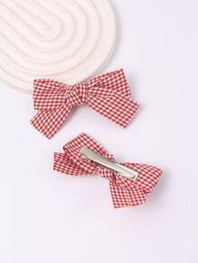 10 Pieces Of Bow Hair Clips For Girls, Sweet Valentine's Day Heart Hair Clips - Multicolor - View 6