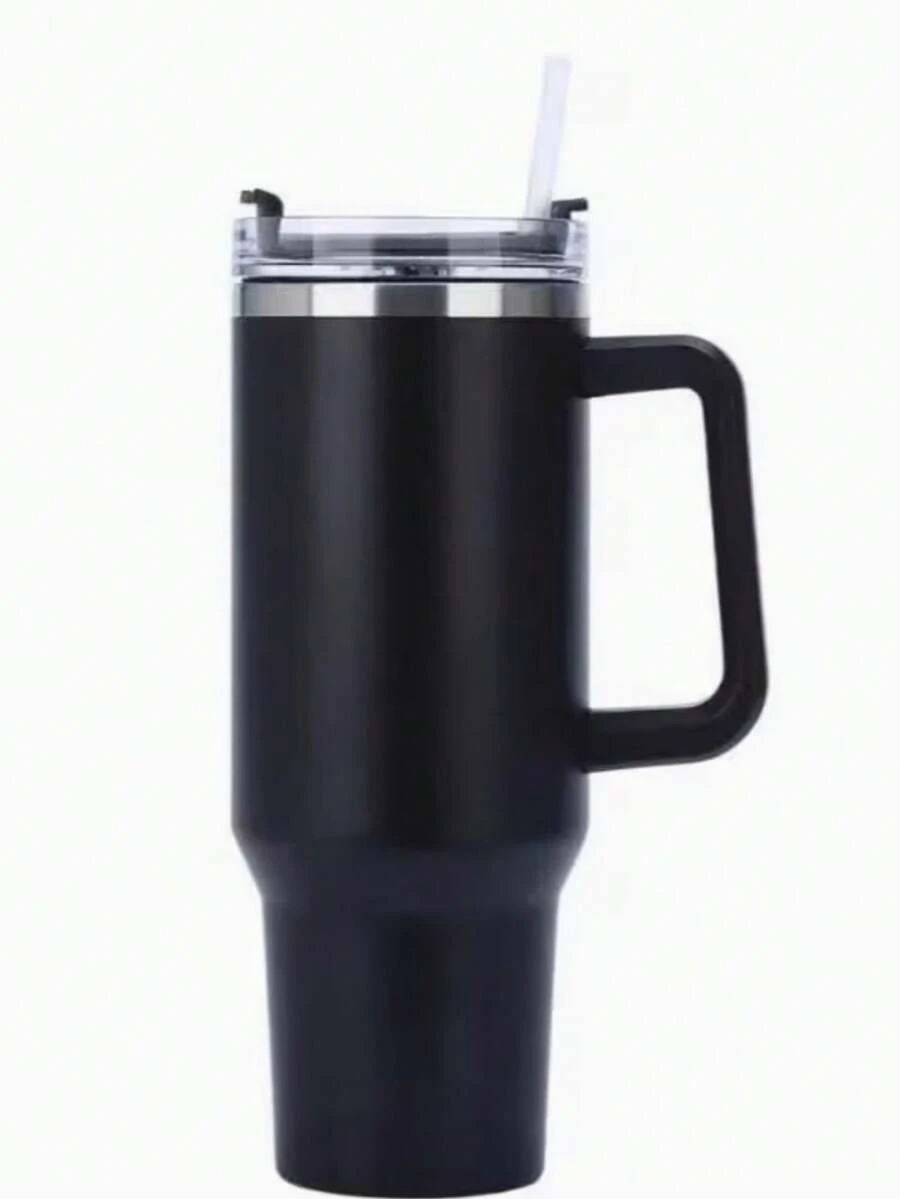 Termo Acero Inoxidable Recipiente Vaso Termico Con Asa 40oz - Negro - Ver 1