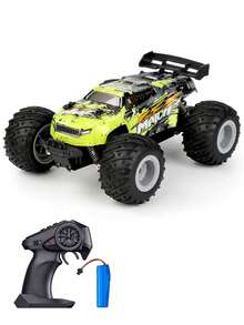 1pc 2.4GHz Remote Control Off-Road Vehicle, Rechargeable Battery Powered All-Terrain RC Truck With LED Lights, Suitable For Ages 4-7, 8-12+ Boys, Girls, Beginners, PVC Shell, Great Birthday/Christmas Gift - Multicolor - View 9