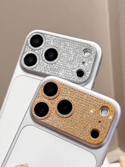 2pcs Mixed Color Lens Film Compatible With IPhone 17ProMax/17Pro/17/17Air, All-Inclusive Rhinestone Lens Film, Rear Camera Protective Cover, Luxury New Rear Camera Protective Cover Applicable To Daily Shield, Office, Home Daily Shield Office Home Lens Protector Phone Camera Cover Sparkling Crystal Waterproof Shockproof Anti-Fall Scratch Resistant