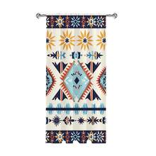 2pcs Bohemian Style 2D Printed Semi-Blackout Curtains, Suitable For Living Room And Bedroom - Multicolor - View 8