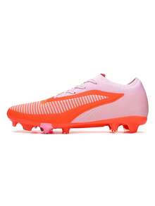 New Men's Lace-Up Soccer Shoes, Breathable All-Season Soccer Shoes, Low-Top Soccer Shoes - Pink - View 13