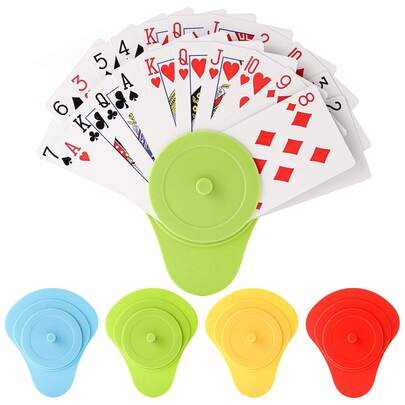 1pc/2pcs/4pcs,Poker Card Holder, Suitable For Games Such As Game Nights, Poker, Canasta Parties And Gatherings, As Well As Poker Accessories For Family Gatherings And Trips.