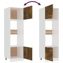 vidaXL Mikrowellenumbauschrank Lyon Räuchereiche 60x57x207 Cm Holzwerkstoff - Giallo - Visualizzare 7