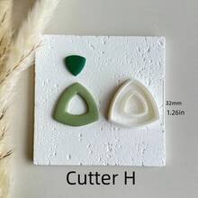 1/10Pcs Minimalist Geometric Polymer Clay Cutters Set – Abstract Heart, Teardrop & Irregular Shapes, Boho Chic & Kawaii Craft Essentials For DIY Earrings, Modern Jewelry Charms & Unique Gifts - White - View 14
