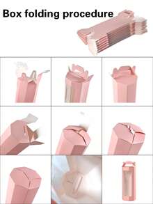 10 件/5 件/1 件简约白色和粉色八角形 PVC 透明窗口礼品盒，惊喜礼物创意展示八角盒，夏季婚礼回礼，生日派对礼物，纪念品盒，花束盒，适用于母亲节、婚礼回礼、父亲节、生日派对、返校派对、圣诞派对、日常和节日派对 - 八角形透明窗禮物盒 - 查看 5