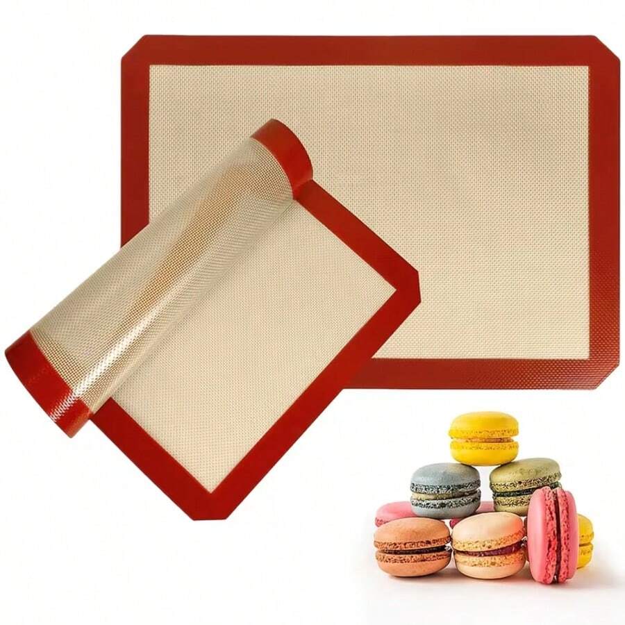 Oven- Baking Mat, High-Temperature Resistant Silicone Baking Mat, Non-Stick Baking Mat, Silicone Cookie Sheet, Easy To Clean And Reusable Baking Tray, Suitable For Making Cookies, Macarons, Bread - Cut-corner Silicone Baking Mat - View 1