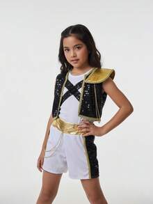 Kpop Warrior Girl Costume With Braided Cosplay Rumi Party Necklace - 白色 - 查看 1
