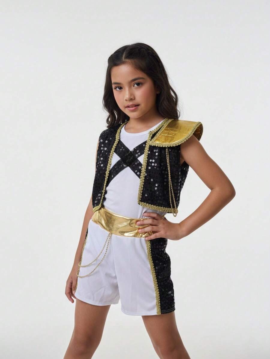 Kpop Warrior Girl Costume With Braided Cosplay Rumi Party Necklace - 白色 - 查看 1