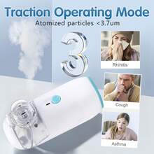 Portable Vaporizer For Outdoor Use, Adult Handheld Vaporizer, And Home/Medical Mesh Nebulizer - White - View 3