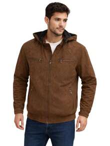 Men's Reversible Double-Sided Twill Jacket – 2 Colors In 1 | Premium Casual Style - Maroon - View 1
