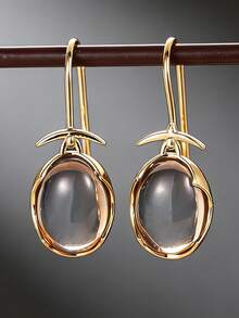 1对吊坠耳环，女士款，适合婚礼、订婚、周年纪念、派对、情人节等场合佩戴。 - 1# - 查看 2