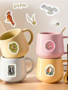 Harry Potter 50pcs Watercolor Style Graffiti Stickers, Character Stickers, Ron Hermione Malfoy, Vinyl Waterproof Stickers, Suitable For Water Bottles, Laptops, Bumpers, Water Bottles, Computers, Phones, Hats, Cars, Fun Stickers For Teens And Adults, Souvenir Gifts, Birthday Gifts [Official Licensed] - Multicolor - View 7