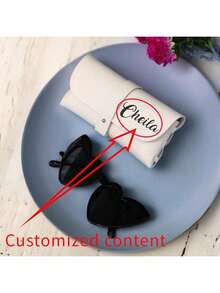 Personalisierte, kundenspezifische textbasierte Mode Brillenetui, tragbar und faltbar, Aufbewahrungstasche für Brillen, Modeschutz für Brillen, geeignet für Frauen, Männer, Frauentag, Männertag - Verschiedenfarbig - Übersicht 6