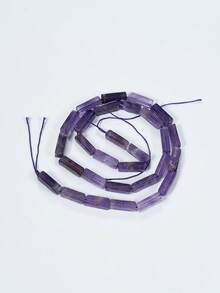 4*13毫米天然长方形紫水晶/虎眼石/图画碧玉/达尔马提亚碧玉水晶玛瑙宝石隔珠散珠，DIY饰品制作吊坠珠 - 彩色 - 查看 14