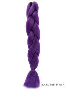 24-Inch Synthetic Fiber Jumbo Braids Hair Extensions Braiding Hair,High Temperature Resistant Synthetic Braided Long Hair Suitable For Women Role Playing Braided Costumes Fashion Synthetic Hair Crochet Hair Extensions Practical And Dexterous Hair Braided Hair Extensions Suitable For Stage Parties Valentine's Day And Christmas New Year Carnival Music Festivals - 紫色 - 查看 7