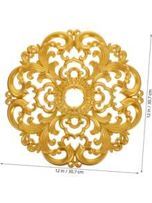 Medallón De Techo Decorativo De Resistente Para Lámparas De Techo De 12 Pulgadas Fácil De Limpiar Para Sala De Estar Y Oficina Mejorando La Decoración,41116841 - B - Ver 5