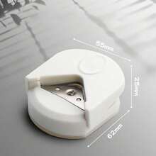 1 pièce Coupe-coins R4, Massicot pour papier photo et cartes DIY, Ciseaux à bords droits et incurvés, Fournitures scolaires, Papeterie mignonne, Style campus - Multicolore - Voir 3