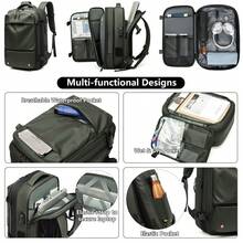 Sea Choice Vacpack Backpack For Travel 60L Expandable Vacpack Compression Backpack Waterproof Flight Backpack With Vacuum Compression Assistant, With USB C Port And Password Lock - xanh quân đội - Xem 3