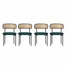 Dining Chairs - Green + Velvet-1 - View 12