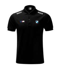 Men's Polo Shirt, BMW Pirelli Shirt, Men's Blouse, Automotive T-Shirt - 黑色 - 查看 5