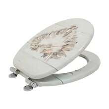 SAINOS Toilet Seat Cover, Thickened Replacement Toilet Seat Cover, Antibacterial, Progressive Descent, Galvanized Hinge Design - H163 - View 12