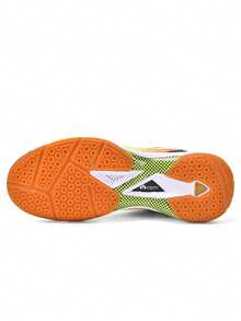 Men & Women Badminton Shoes, Carbon Board + Air Cushion Rubber Sole, Ultra-Light Breathable Non-Slip Durable, Professional Badminton Match & Training Shoes - Red and White - View 7