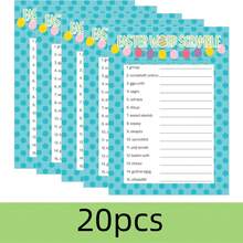 5pcs/10pcs/20pcs, Easter Themed Spelling Classroom Party Game Cards - Multicolor - View 11