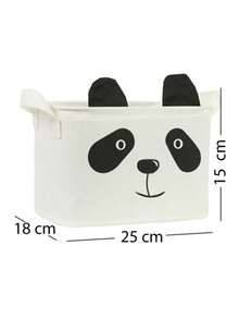 Panda Pattern Rectangular Basket Organizer 25 X 15 X 18 - Panda - View 3