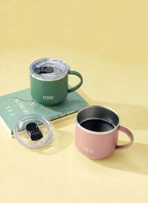 Joivida 1PC 330ml 304 Stainless Steel Coffee Mug With Lid Handle Creative Minimalist Design Reusable Durable Office Travel Cup For Daily Use Hot Beverage Gift Idea Home Kitchen Accessory - Multicolor - View 1