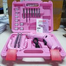 47pcs Mini Handheld Electric Screwdriver Set, 90° Rotatable Foldable Cordless Screwdriver, USB Rechargeable, Suitable For Simple Home Repair, Easy To Operate - Multicolor - View 9