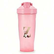 Letter Printing Shaker Protein Bottle Powder Shake Cup Large Capacity Water Bottle Water Cup Mixing Cup Body Building Exercise Mixing Bottle Portable Shakers - Pink - View 23
