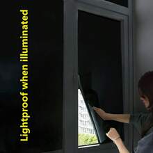 Phim cách nhiệt cản sáng - Phim dán cửa sổ cản sáng, tự dính, thích hợp cho nhà ở, phòng ngủ, nhà bếp, phòng tắm, chống nhìn trộm, cản sáng, cách nhiệt. - Đen 1 cái - Xem 14