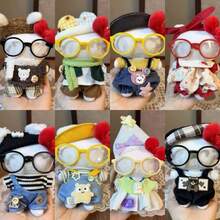 一套新款时尚可爱娃娃服装，适合10厘米高的猫咪毛绒娃娃，娃娃衣服，生日/圣诞节/新年礼物（注意：仅出售衣服，不含娃娃、眼镜、鞋子） - 彩色 - 查看 2