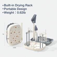 6-In-1 Set Silicone Bottle Brush, Pacifier Brush, Straw Cleaning Tool, Bottle Mouth Brush, 6-In-1 Set - Mocha Brown - View 3