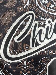 男士黑色篮球球衣 #23，休闲刺绣圆领运动上衣 春季款 - 黑色 - 查看 4