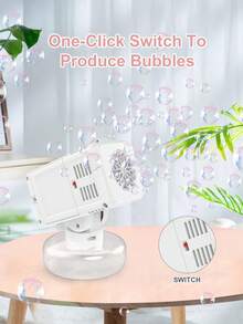 Máquina de burbujas de escritorio automática de alta capacidad, juguete de burbujas de agua para exteriores, máquina de burbujas de escritorio ajustable, máquina de burbujas como regalo de cumpleaños para niños (baterías y líquido de burbujas no incluidos) - Multicolor - Ver 8