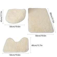 3 Set Bath Mats, Non-Slip Bath Rugs Toilet Seat Super Soft Plush Carpet With U-Shaped Contour Rug Toilet Lid Cover, Water Absorbent Bathroom Rugs, Machine Washable, Bath Rug For Bathroom Floor Bathtub Shower Toilet - Be - Xem 9