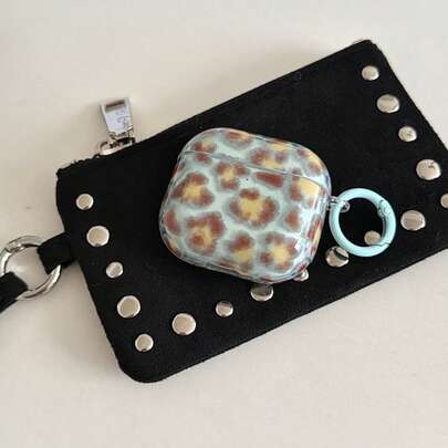 European And American Sweet Leopard Print With Hanging Ring Earphone Case Compatible With Airpods Pro 2, Cute Apple 4 Minimalist 3 New 1/2 Generation Women Earphone Case