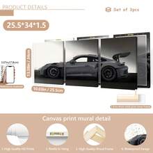 3pcs Car Poster Prints, Suitable For Children's Room, Home Office, Daycare, Dorm Gift (For Men), Fun Canvas Wall Art, Applicable For Home Bedroom Kitchen Living Room Bathroom, Hotel, Cafe, Office Decor - Multicolor - View 19