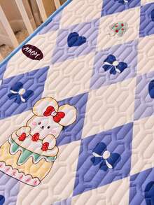 1件双面防水床垫，卡通动物印花，可折叠，适用于婴儿床/游戏区/沙发/宠物/女性/老人护理 - 彩色 - 查看 6