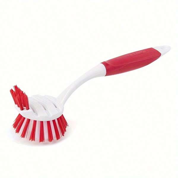LIAO 1pc/2pcs Long Handle Pot Brush, Stiff Bristles Dish Scrubber, Durable Non-Slip Cleaning Brush For Pot Pan Sink Countertop Kitchen Cleaning