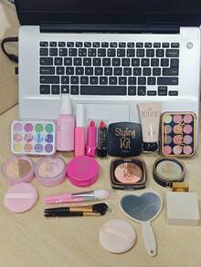 Simulation Makeup Set For Girls, Luxury Cosmetic Pretend Play Toy Set, Not For Real Application - Includes Lipstick, Eyeshadow, Brushes, And Other Accessories (Some Items Randomly Included) - Multicolor - View 4