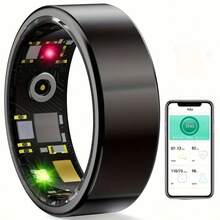 Smart Ring Fitness Tracker Workout Smart Ring, Steps, Distance, Sleep Tracking, Sports Tracking Device, Suitable For Men And Women - Black - View 1