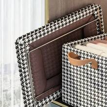 1pc Foldable Fabric Storage Box, Multi-Functional Drawer Style Clothes Organizer Box, Wardrobe Organizer Box, Foldable Design Saves Space, Built-In Steel Frame Support More Durable, With Handles On Both Sides, Suitable For Wardrobe, Bedroom, Home Storage, Can Store White T-Shirts, Black Pants, Women's Winter Clothes, Dresses, Elegant Women's Wear, White Shirts, Long Sleeve Shirts, White Jumpsuits, Spring Dresses, Spring Outfits, Spring Clothing, Valentine's Day Decorations, Valentine's Day Gifts, Easter (Supplies) - Multicolor - View 3