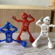 1个逼真发条跳舞机器人玩具，趣味劈叉玩具，创意发条劈叉跳舞玩具，迷你发条跳舞机器人玩具，摇摆趣味发条玩具，节日趣味礼物 - 彩色 - 查看 1