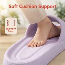 Chanclas de baño de EVA, sandalias casuales de interior unisex para el verano, adecuadas para uso doméstico - Púrpura malva - Ver 4