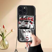 Skyline GT-R ¡Dios mío! Esta elegante funda es compatible con los modelos  17, 16, 15, 14 Pro Max, 13, 12, 11, XR y XS Plus. Fabricada en silicona TPU, ofrece protección contra golpes y caídas, además de una sensación superior. Es un regalo ideal para familiares, amigos y seres queridos, y la elección perfecta para San Valentín.fundas para ,fundas,accesorios para celular,fundas para celular,fundas para  13,funda  13,funda  16,funda  17 pro max,funda  15,fundas para  16,fundas  11,fundas ,rick y morty,Cadena incluida - Negro - Ver 5